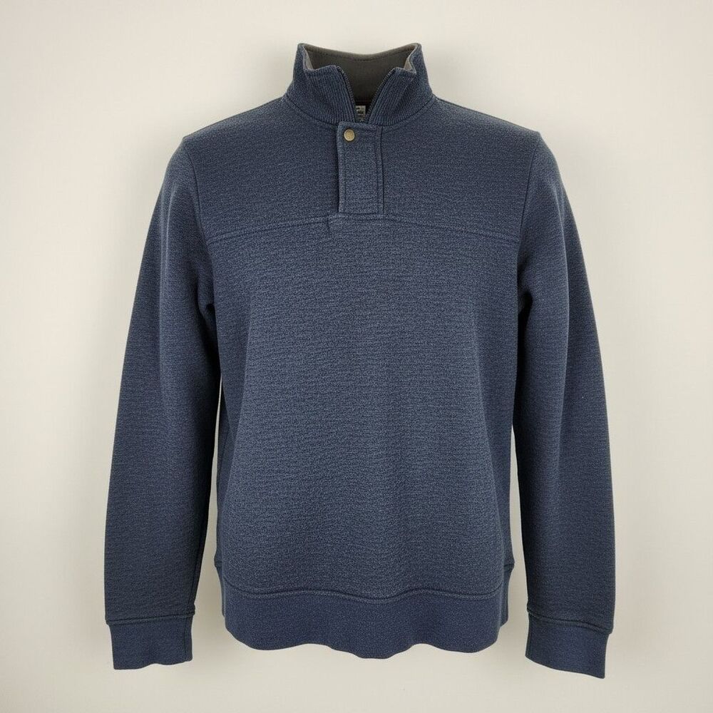 Orvis Fly Fishing Pullover Mens M Blue 1/4 Zip Embroidered Fly Sweatshirt - Picture 1 of 14